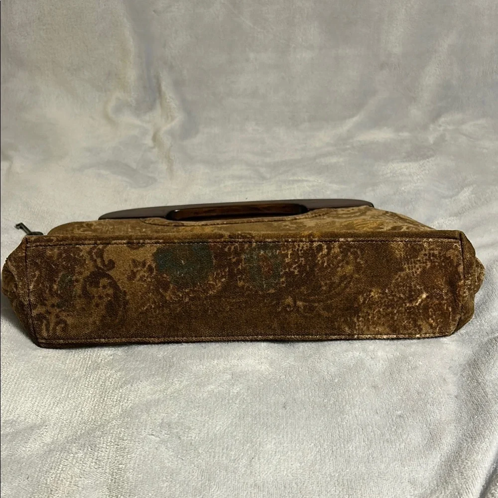 Forever by Fossil Vintage Velvet Handbag with Wooden Handles